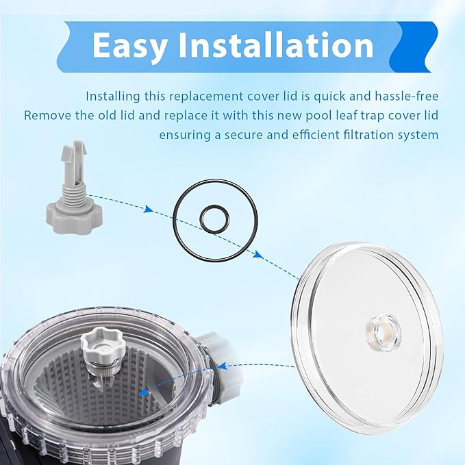 11480 Pool Pump Filter Cover Lid Compatible with Intex 14 & 16 Inch Sand Filter Pump and Combo,Pool Leaf Trap Cover Lid Fit for Intex Model 26335EH,26339EH,26365EH,26367EH,28647EG,28651EG,28675EG