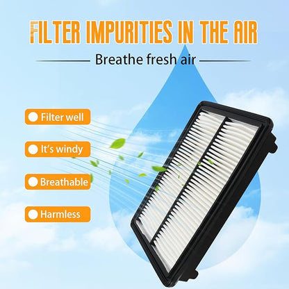 Engine Air Filter 17220-R70-A00 Compatible with Honda Civic 2006-2011, Element 2007-2011, 2.0L 2.4L