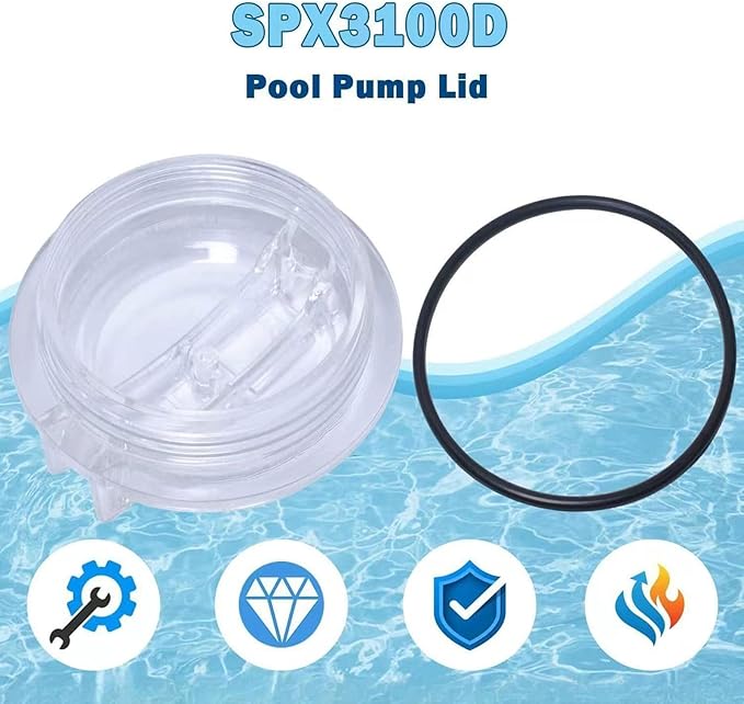 Pool Lid Replacement Thread Strainer Cover Pool Leaf Trap Sand Filter Acrylic for SPX3100D Thread Strainer Cover Replacement
