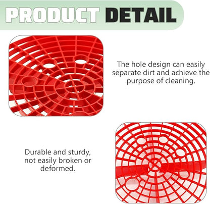 Car Wash Bucket Grit Trap Inserts, Vehicle Detailing Wash Filter for Remove Dust and Dirt, Automotive Cleaning Tool Fits 12 Inch Diameter Bucket, Universal for SUV RV Truck (Red)