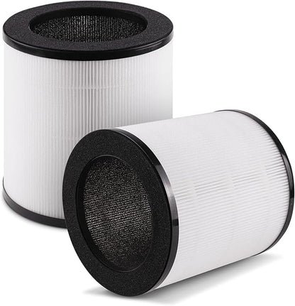 M02 Replacement Filter Compatible with Mooka M02 Air Purifier, M02 H13 True HEPA and Pre-Filter 3-in-1 High-Efficiency 3 Stages Filtration, 2 Pack