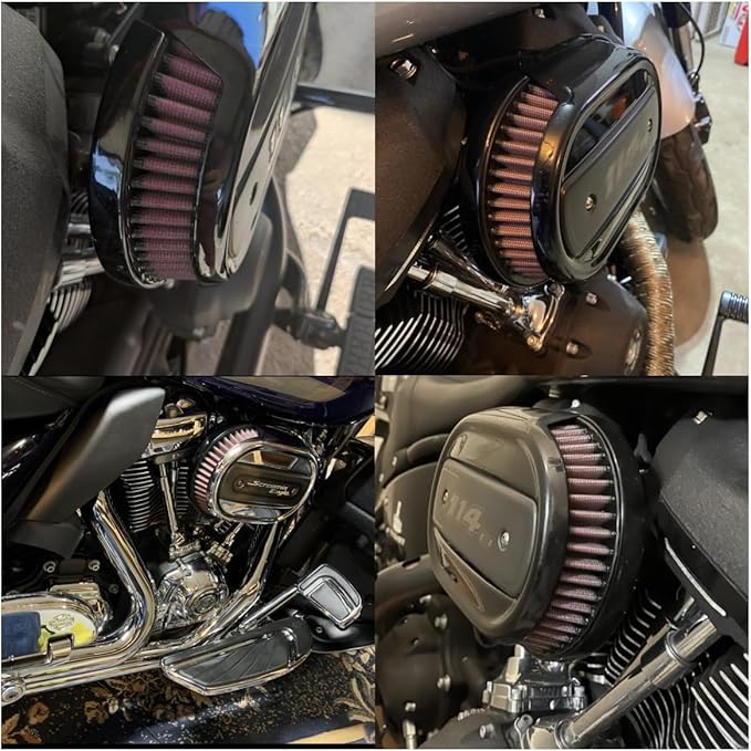 High-Flo Replacement Air Filter Element For Ventilator - Milwaukee-Eight Engine '18-later Softail and '17-later Touring and Trike Models Equipped with 114 Air Cleaner