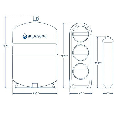 Aquasana SmartFlow® Reverse Osmosis Water Filter | RO Under Sink System | WQA Certified up to 99.99% of 90 contaminants Including Fluoride, PFAS, Arsenic, Lead, and Chlorine | Brushed Nickel Faucet