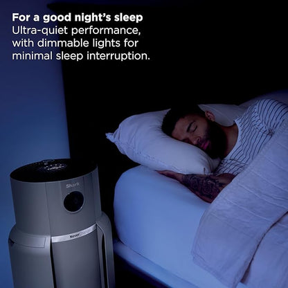 Shark Air Purifier for Home with NeverChange(5-Year) HEPA Air Filter, 1400 sq. ft. for Powerful Multi-Room Purification, Filters Smoke, Captures 99.98% of Particles & Dust, HP302, White