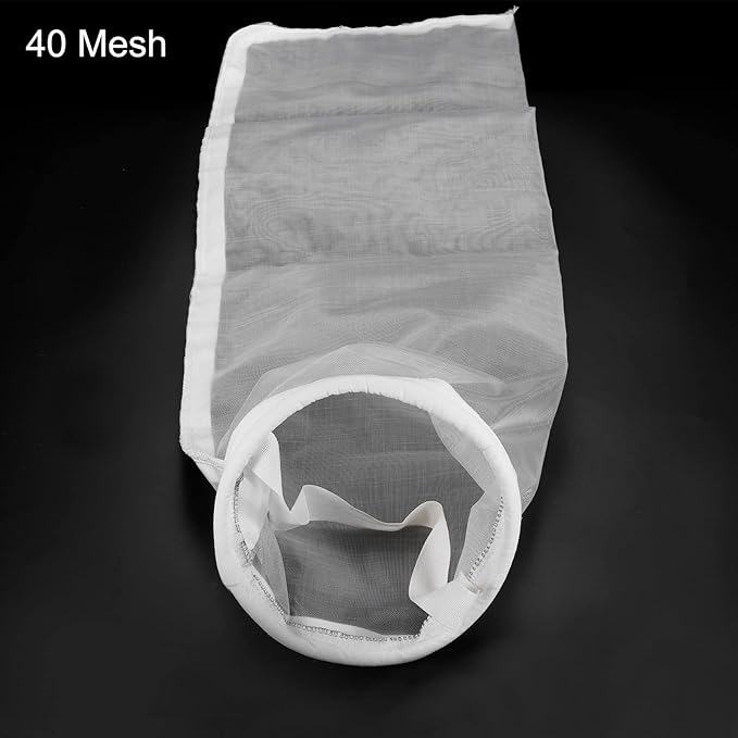 uxcell Paint Filter Bag 40 Mesh (31.9"x7") Nylon Strainer for Filtering Paint, Gasoline, Fuel