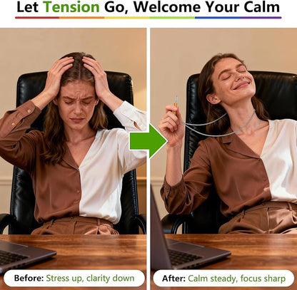 ASTOFLI Breathing Necklace for Anxiety Relief – Flavored Air Breathe Necklace, Breath Free Stress Relief Device with Flavor, Meditation Jewelry Gifts for Women and Men, Stainless Steel