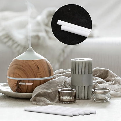 50PCS Humidifier Stick Filter Refill, 0.3"×4" Mini Air Diffuser Pure Wicks Universal Cotton Replacement Wicks for Small Portable Humidifier Diffuser in Office Bedroom Home