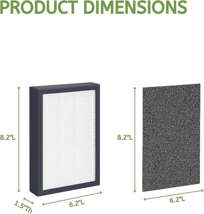 Nispira True HEPA Filter Replacement Compatible with GermGuardian FLT4100 Filter E Fits AC4100 Air Purifier Model 4 Filters