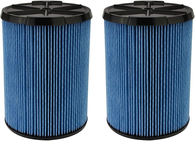 2 Pack VF5000 Wet/Dry Cartridge Replacement Filter for 5-20 Gallon Vacuums WD1450 WD0970 WD1270 WD09700 WD06700 WD1680 WD1851 RV2400A