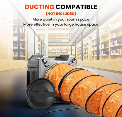 Abestorm HEPA Air Scrubber with 3 Stage Filtration System, Industrial Commercial Air Purifier for Damage Restoration, Stackable Negative Air Cleaner Machine, Airflow Max 550 CFM, S3
