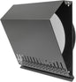 Vent Systems 10" Inch Supply Vent Cover with Rubber Gasket - Graphite Black Galvanized Steel - Robust and Weatherproof Outdoor Air Intake Box - Duct or Surface Mounting - Rain, Snow Protection