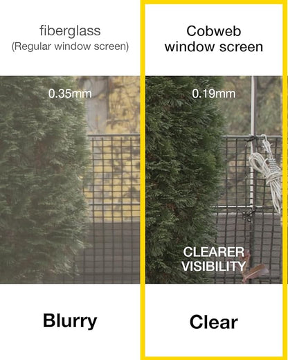 Premium Window Screen DIY KIT 39" 51" Blocks Rain, Pet Scratch, Pollen, Fine Dust 99%, 30Mesh Durable New Material, DIY Tools Included (W39in X L99ft)