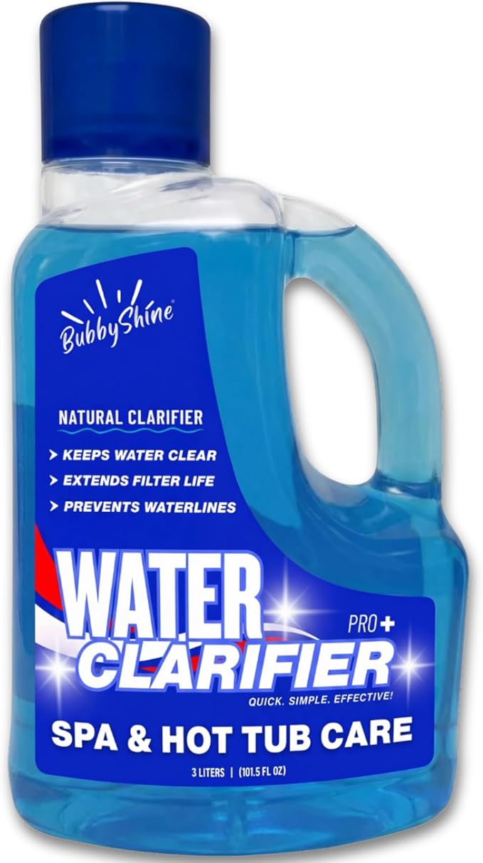 3-in-1 Hot Tub Water Clarifier – Hot Tub Chemicals, pH Neutral Formula, Chlorine/Bromine/Salt Compatible, Extends Filter Life + Waterline Control, 3 Liter (101.5 fl oz)