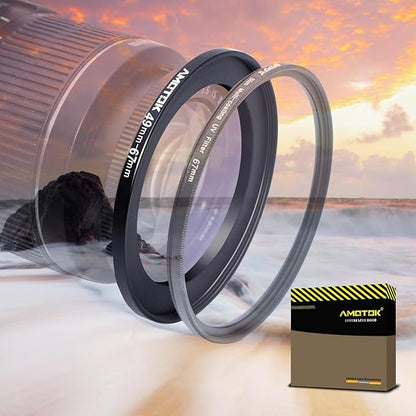 49mm Lens to 67mm Camera Lens Adapter,49mm to 67mm Filter Step-Up Adapter Ring,Compatible All 67mm Filter Accessory