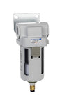 PneumaticPlus SAFM400-N06BD Compressed Air Coalescing Filter, 0.1 Micron, 3/4" NPT - Poly Bowl, Auto Drain, Bracket