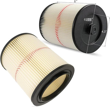 2 Pack - Cartridge Filter for Craftsman 9-17816 17816 Vacuum Filter General Purpose Wet Dry Air Filter Wet Dry Vac fit 5 Gallon and Larger Vacuum Cleaner