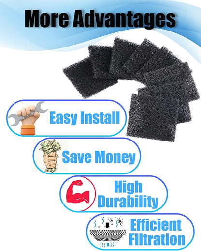 20 Pack Filter Sponges Foam Replacement for Aerogarden Harvest, Bounty, Farm, Extra, Ultra, Absorb Debris and Dirt, Pump Filter Sponges Replacement Compatible with Aerogarden Keep The Water Clean