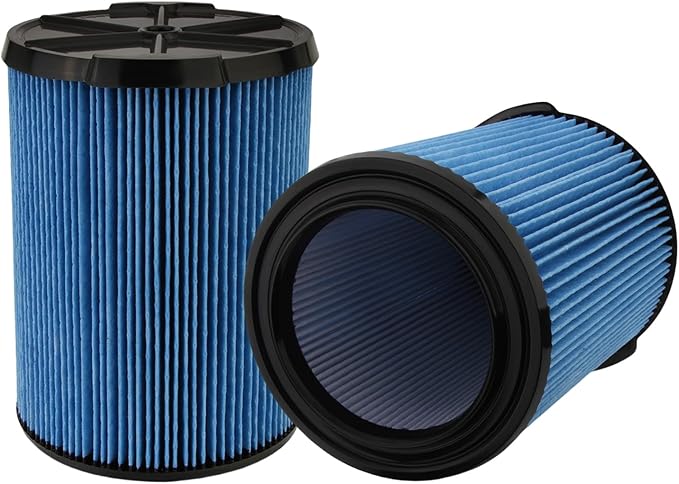 2 Pack VF5000 Wet/Dry Cartridge Replacement Filter for 5-20 Gallon Vacuums WD1450 WD0970 WD1270 WD09700 WD06700 WD1680 WD1851 RV2400A