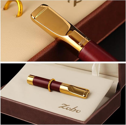Reusable Washable Cigarette Filter Tips Mouthpiece Handcrafted Solid Wood Metal Smoking Cigarette Filter Never Fade Suitable for Coarse Fine Medium Birthdays Christmas Father Day Gift (Red Sandalwood)