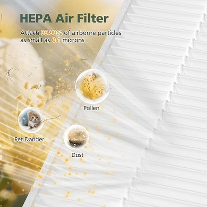 4 Pack 5510 5520 HEPA Replacement Filter Q Compatible with Winix 5510, 5520 PlasmaWave Air Purifi-ers, 4 x HEPA Filter for Dust Pollen Pet Smoke, Part# 1712-0123-00