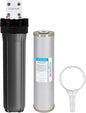 Aquasure Fortitude V2 Series Triple Purpose Sediment/Carbon/Zinc Bacteria Inhibiting Water Treatment Pre-Filter with Housing System, Large Size | Removes 99% of Contaminants (AS-FL-25SCZ)