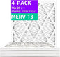 16x20x1 MERV 13 (4-Pack) Pleated Air Filter (Actual Size: 15.75 x 19.75 x 0.75") MPR 1900 & FPR 10, Furnace Air Filters