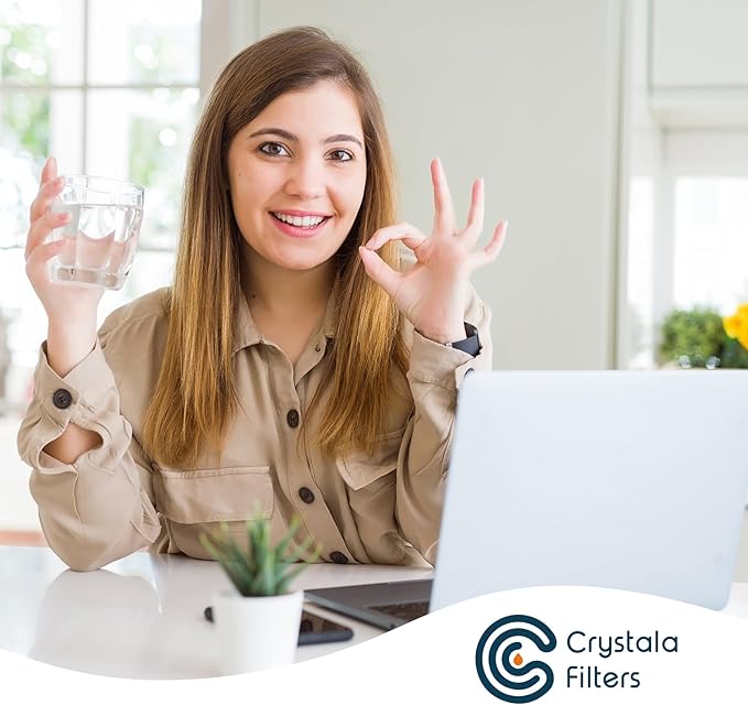 Crystala Filters UKF8001 Compatible with Everydrop Filter 4, EDR4RXD1, Whirlpool Refrigerator Water Filter 4, 4396395, Maytag UKF8001, WHR4RXD1, KAD4RXD1, 46-9006, Puriclean II, PH21500, Pack of 3