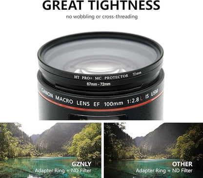 67mm to 52mm Step-up Adapter Rings Filter Adapter Black Metal Step Down Filter Ring Adapter Compatible with All Brand UV CPL ND Camera Lens Filter Stepping Rings (67mm-52mm)