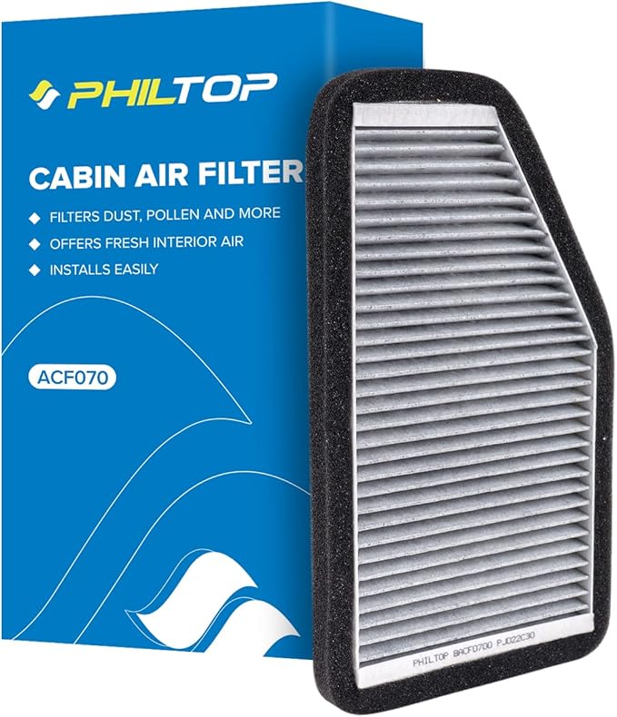PHILTOP Cabin Air Filter w/Activated Carbon, Compatible with CF10548 Ford Escape 2007-2012, Mercury Mariner 2007-2011, Mazda Tribute 2008-2011, Carbon Filter Up Dust Pollen Odor