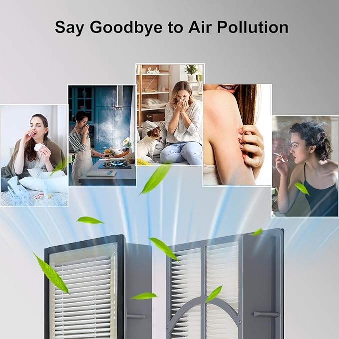 A/D/H True HEPA Filter, Advanced Allergen Reduction, Compatible with Filtrete 3M Air Purifier Model FAP-TT-ADH and Homes HAP9432, HAP9243, HAP9415, Fits for Honeywell Air purifier HPA060(BWM), 2-Pack
