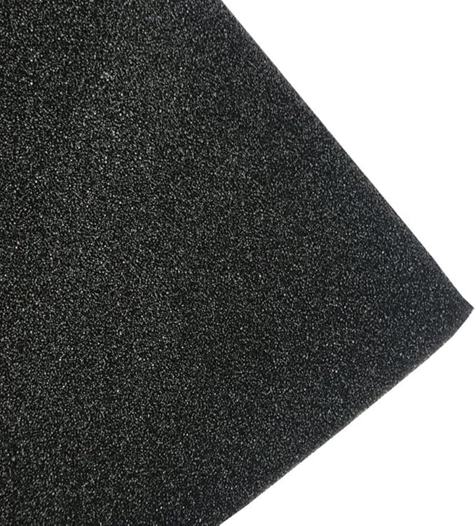 Tong Gu DIY Computer Dust Filter Sponge Foam Mesh Fabric for PC Case Fan Cooler Dustproof Cover 3mm Black 60PPI (20x20 in/50x50 cm)