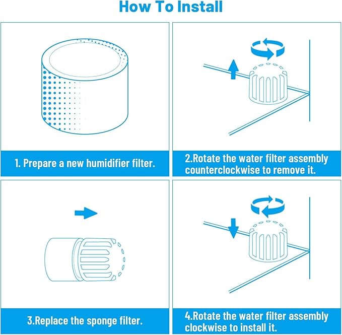Humidifier Replacement Filters for Levoit Capture Fine Particles in Water Tank, Compatible with Dual150, Dual200S, Classic300(S), LV600S, 18 Pack, White