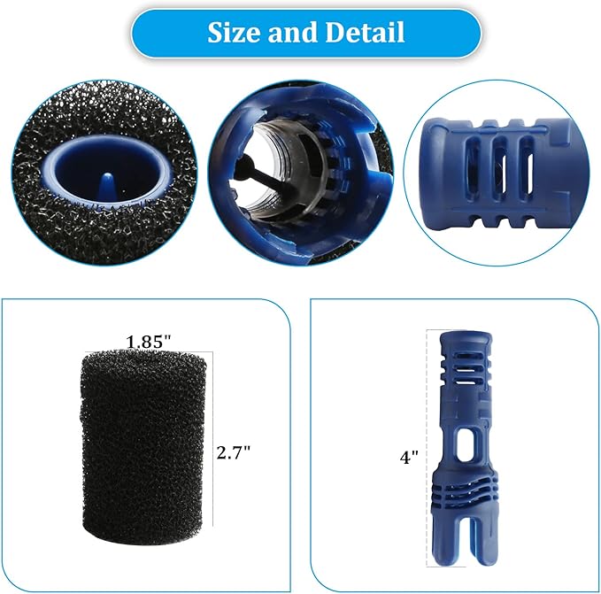Tail Sweep Pro with Scrubber, Tail Sweep Pro TSP10S Replacement for Polaris 280, 380, 360, 3900 Sport, 180, 1 Tail Sweep Pro with 6 Foam Scrubber for Polaris Pool Cleaner Parts