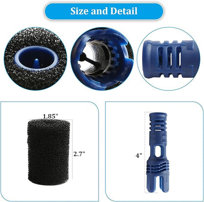 Tail Sweep Pro with Scrubber, Tail Sweep Pro TSP10S Replacement for Polaris 280, 380, 360, 3900 Sport, 180, 1 Tail Sweep Pro with 6 Foam Scrubber for Polaris Pool Cleaner Parts