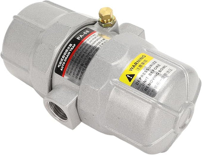 Universal Automatic Drain Valve Pneumatic Filter, 1/2in NPT Interface Drainage Valve for Compressed Air Systems, Aluminum Alloy Shell with Adjustable Brass Knob, 0-16Bar Working