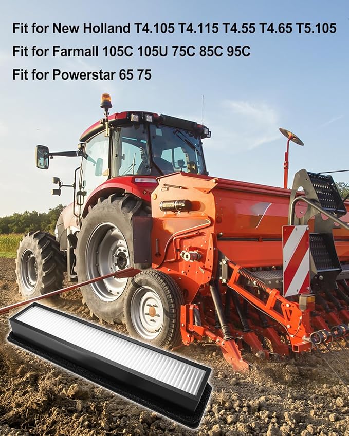Cab Filter Fit for New Holland T4.105 T4.55 T5.115 Farmall 75C 85C 95C 105C 105U Powerstar 65 75 Replace 47565055 84579424