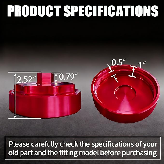 iFJF 68065612AA Fuel Filter Housing Cover Cap Replacement for 2011-2024 Ram 6.7L 2500 3500 4500 5500 2010 DODGE RAM 2500 3500 PICKUP DODGE RAM 4000-5000 Cummins Diesel Engine Billet Aluminum (Red)
