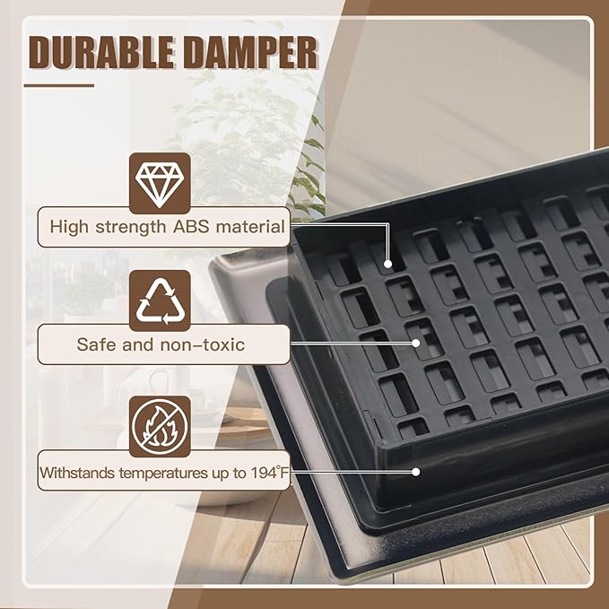 Floor Vents Register Ease Adjust 4X10 Inch Floor Air Vent Heavy Duty Walkable Steel Bronze Color Floor Register Vents Air Vent Cover for Home
