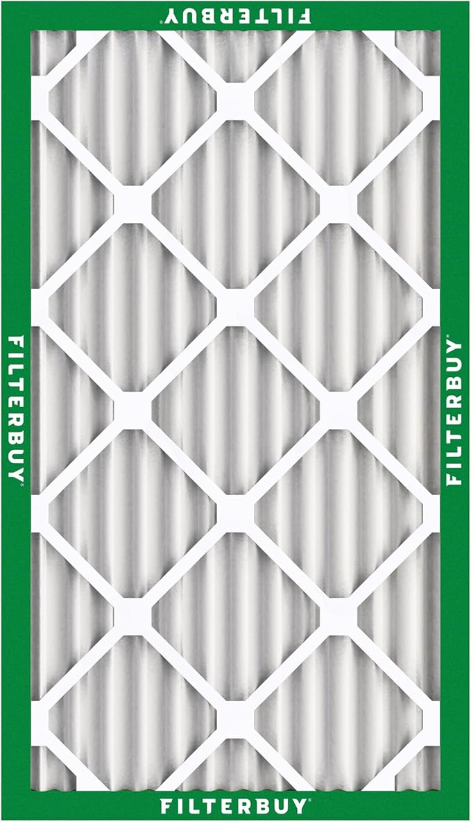 Filterbuy 14x30x2 Air Filter MERV 8 Essential Dust & Allergy Defense (4-Pack), Electrostatic Pleated HVAC AC Furnace Filters Replacement, Made in USA (Actual Size: 13.50 x 29.50 x 1.75)
