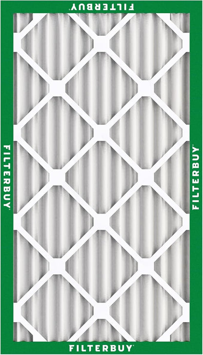 Filterbuy 14x30x2 Air Filter MERV 8 Essential Dust & Allergy Defense (4-Pack), Electrostatic Pleated HVAC AC Furnace Filters Replacement, Made in USA (Actual Size: 13.50 x 29.50 x 1.75)