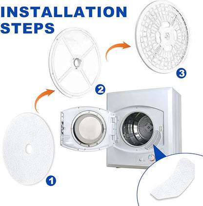 (20 Pack) Dryer Intake & Exhaust Vent Filter Set - 16 Intake + 4 Vent Air Filters for Efficient Lint Trapping & Fire Prevention - Fits Most Dryers