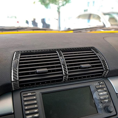 Carbon Fiber Interior Full Compatible with BMW X5 Dashboard air Conditioning Vents 6 pcs.-1