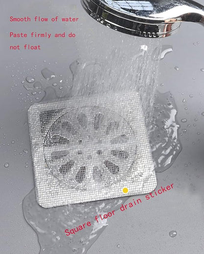 Disposable Floor Drain Sticker, Hair Drain Catcher, Shower Drain Square Mesh Stickers, Suit Sewer Filter Screen, Bathtub, Bathroom, Kitchen, Sink Floor Stickers, 30 PCS