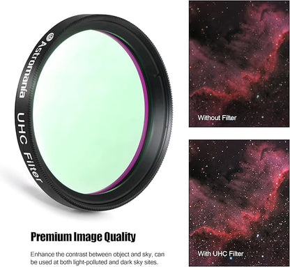 Astromania 2" UHC (Ultra High Contrast) Filter - Superb Views of The Orion, Lagoon, Swan and Other Extended Nebulae
