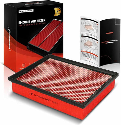 A-Premium Pre-oiled Engine Air Filter Compatible with Chevy, GMC & Cadillac Models - Silverado, Suburban, Tahoe, Cheyenne, Sierra, Yukon, Escalade, Avalanche, C3500HD