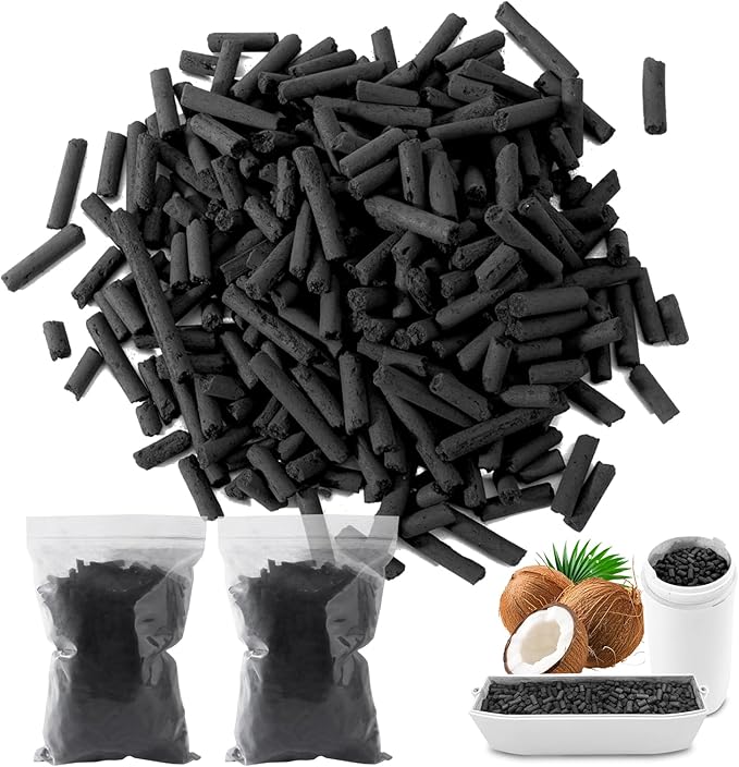 2-Pack (2 Lbs) Odor Absorbing Activated Charcoal Filter Refills for Lomi Electric Countertop Composter - 12-Month Supply, Replacement Filters Compatible with Lomi Smart Waste Kitchen Composter