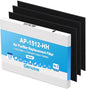 Upgraded AP-1512HH Filter Replacement Set for Coway Airmega AP-1512HH and Airmega 200M air Purifier,1 HEPA Filter+3 Carbon Filters,Triple Filtration, 99.7% Particle Capture