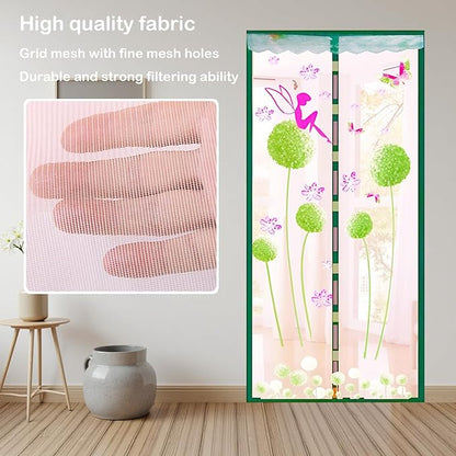 Door Mesh Screen with Magnet, Fly Hanging Temporary Magic Patio Heavy Duty Front Back Screen Magnetic Closure, Portable French Net for Door to Keep Bugs Out Doorway Curtain 35x83 in