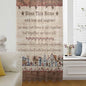 Farmhouse Sheer Curtains 54 Inch Length Brown Country Star Berry Vintage Wood Grain Chiffon Curtain for Bedroom Living Room Light Filtering Window Treatments Voile Curtains Drapes for Kitchen
