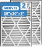 20x30x3 MERV 13 Pleated Air Filter, 2 Pack, Compatible with Zephyr VGF Series 20x30x3 Whole Home Return Air Grille Filter, Actual Size 18-3/8 28-3/8 3"